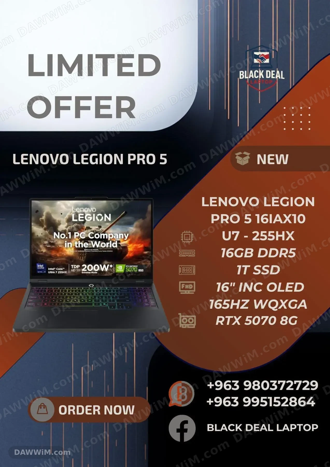 لابتوب لينوفو ليجون برو 5 - LENOVO LEGION Pro 5 16IAX10