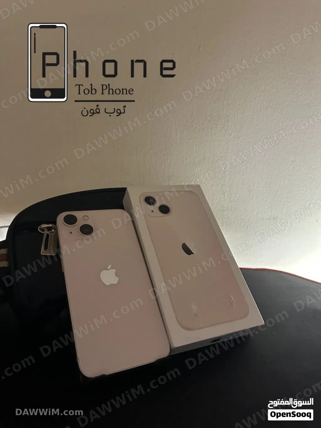ايفون 13 ذهبي وردي بحالة ممتازة