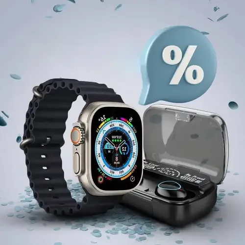 عرض توفير: ساعة T800 Ultra مع سماعات M10 بلوتوث