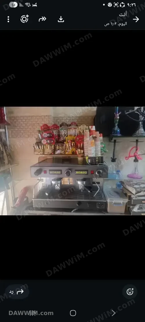 ماكينة إسبريسو إيطالية للبيع مع كفالة شهر