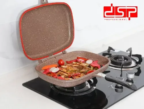 شواية وقلاية وجهين DSP موديل CA007-F40-Brown