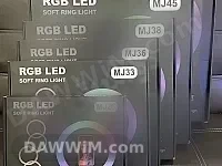 إضاءة RGB LED Ring Light للتصوير مع حامل هاتف
