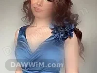 فستان سهرة قماش ساتان تقيل مستورد