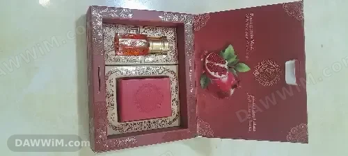 علبة صابونة مسك مع حنجور مسك