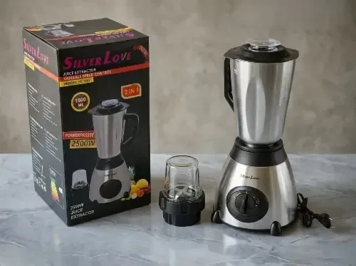 خلاط Silver Love مع مطحنة موديل SC-Y67 بإبريق ستانلس