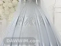 فستان خطوبة سماوي ملكي بحالة ممتازة