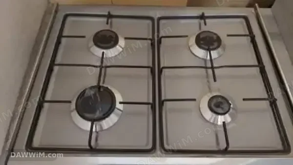 غاز منزلي 4 رؤوس ستانلس ستيل
