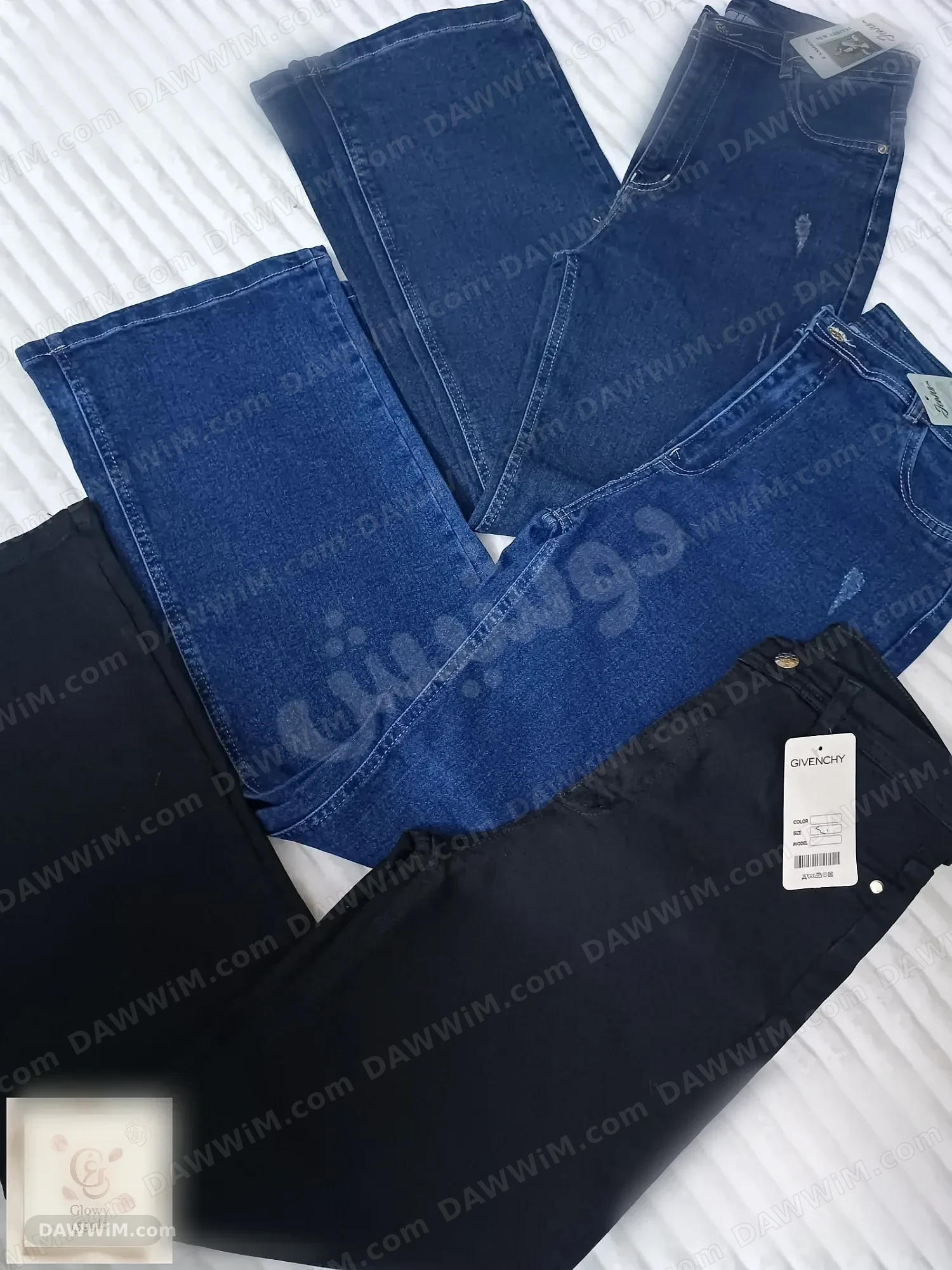 بنطال جينز نسائي بوت كات قماش تركي تقيل