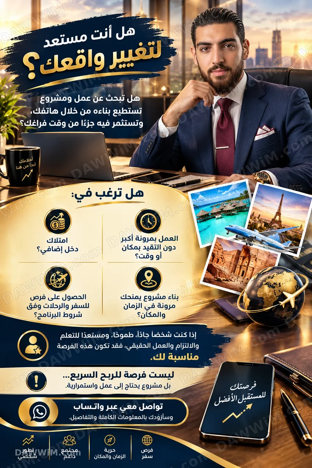 عمل عبر الانترنت بشركة عالمية