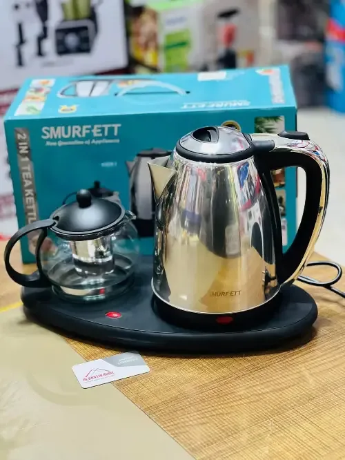 إبريق تسخين SMURFETT موديل SE-2282 مزدوج مع قاعدة