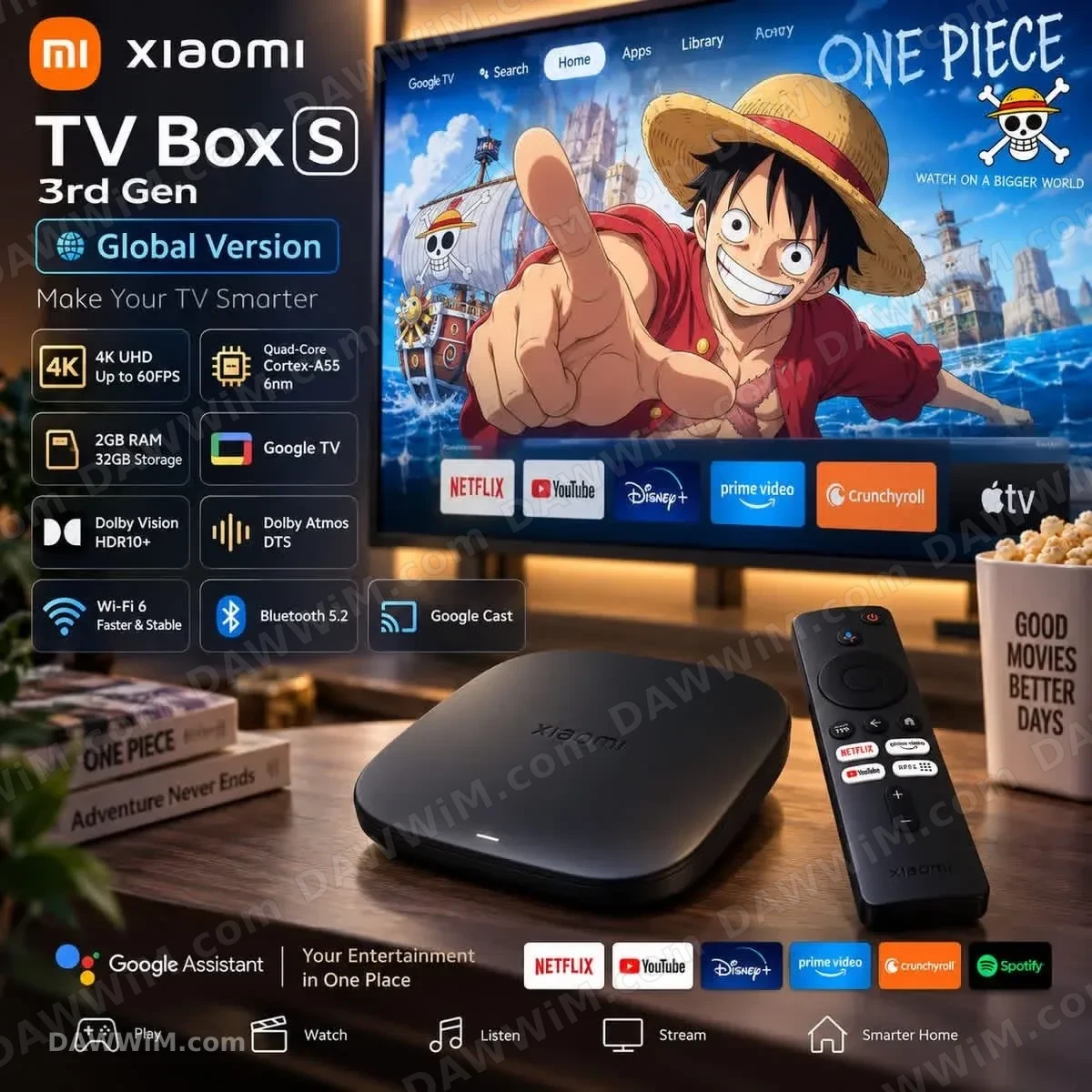 جهاز شاومي Xiaomi TV Box S 3rd Gen النسخة العالمية