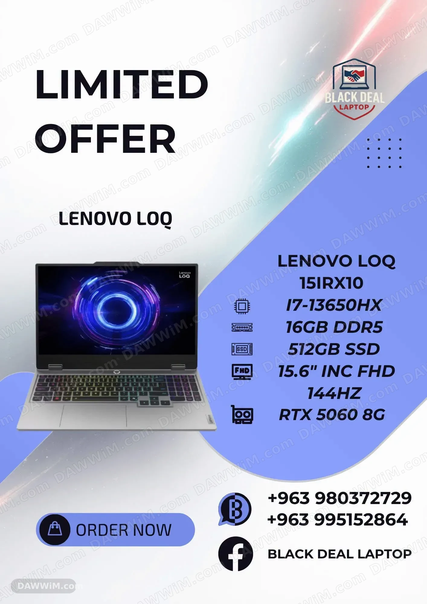 لابتوب لينوفو LENOVO LOQ 15IRX10 جديد