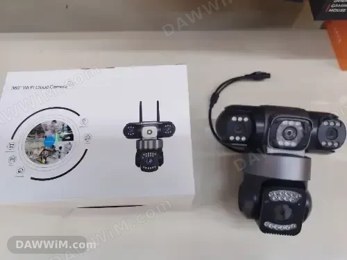 كاميرا مراقبة V380 Pro ثلاثية العدسة متحركة بدقة 6 ميغابيكسل