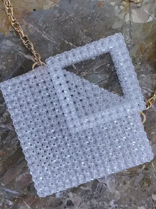 حقيبة كريستال أكريليك شفافة للمناسبات