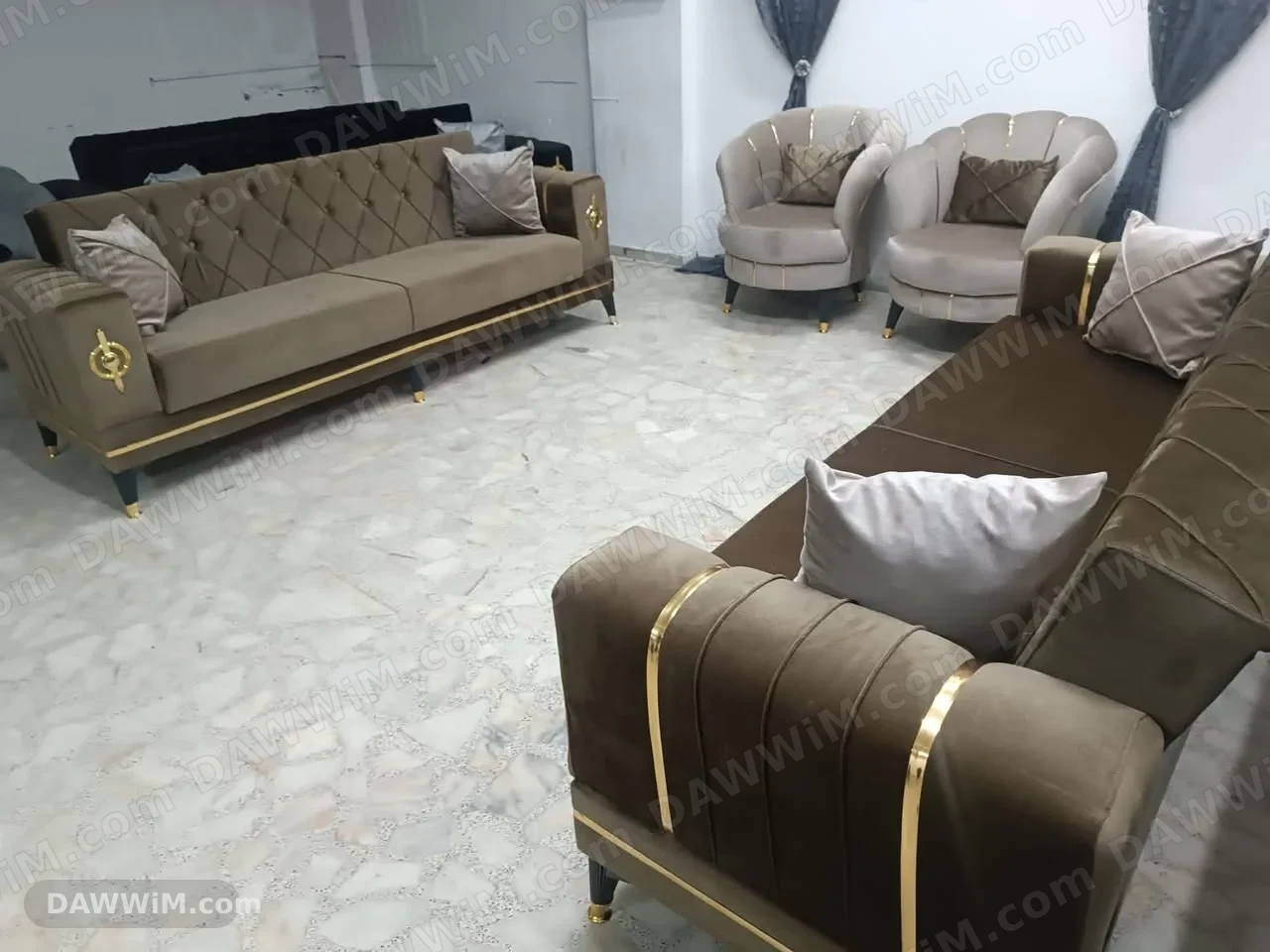 طقم قلاطق تركي فخم بتصميم كلاسيكي من مفروشات تيم