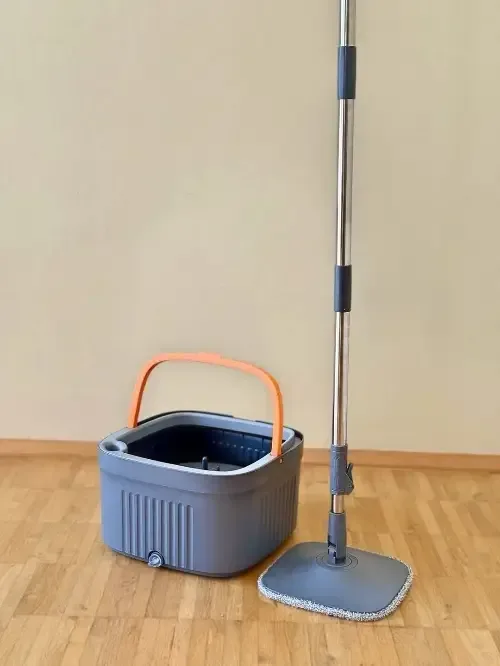 سطل مسح ستورم مربع مع ممسحة دوّارة