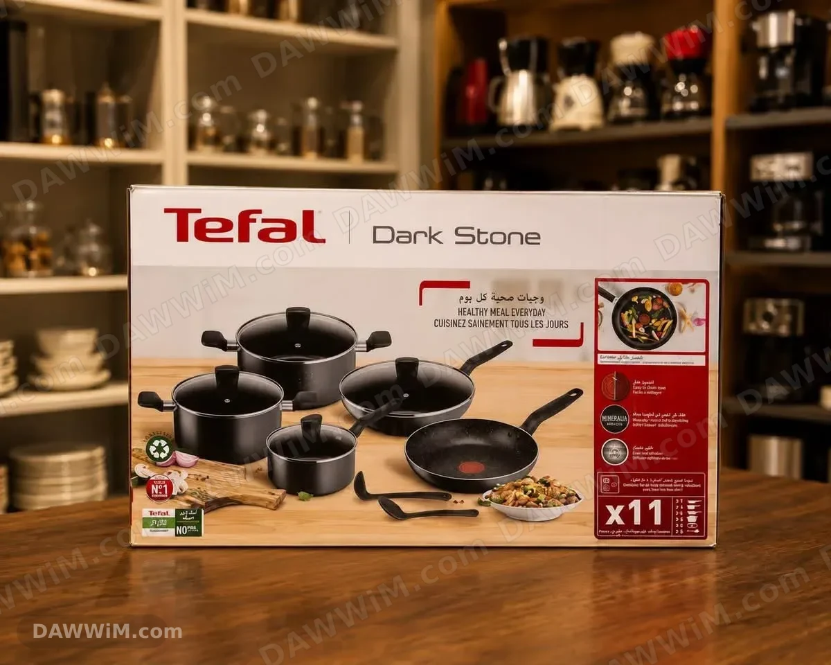 طقم طناجر تيفال Dark Stone