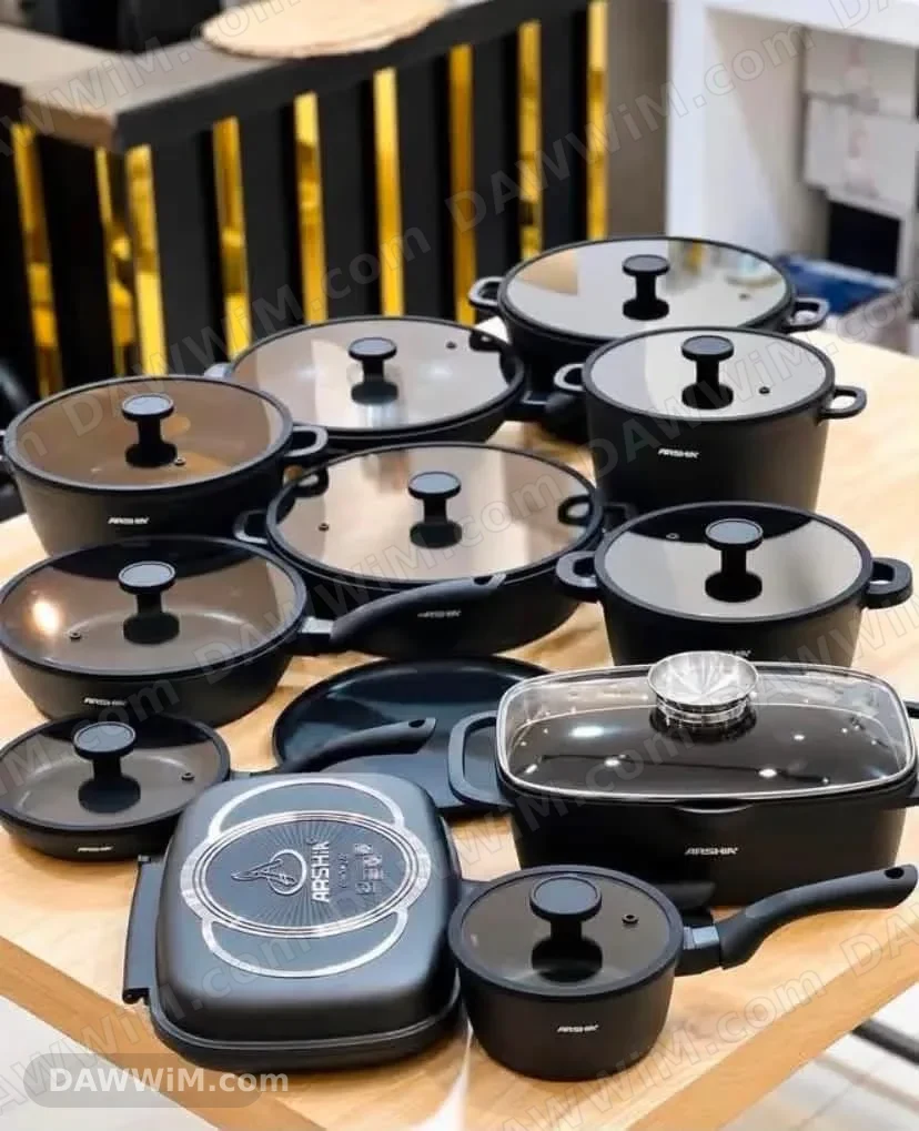 طقم طناجر ومقالي أرشيا 25 قطعة