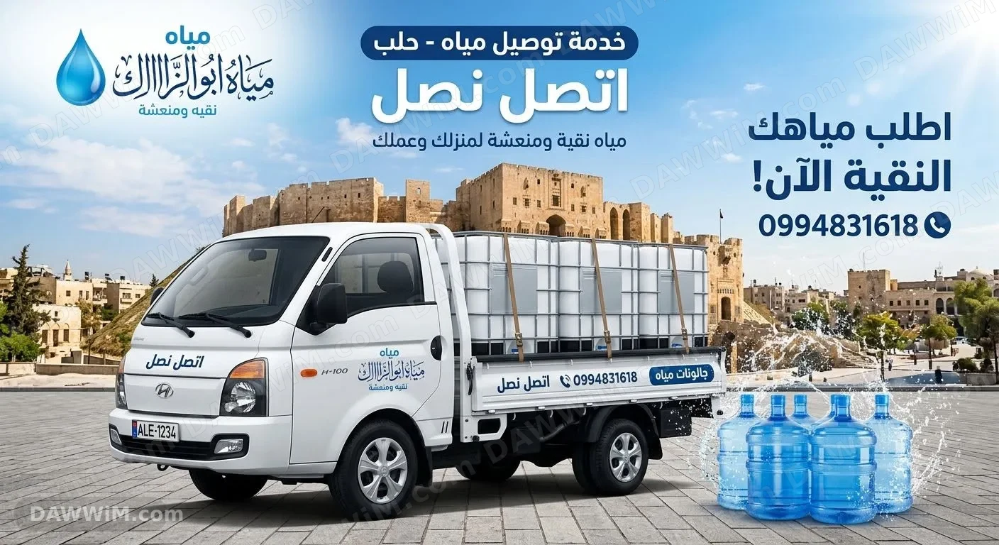 خدمة توصيل مياه في حلب