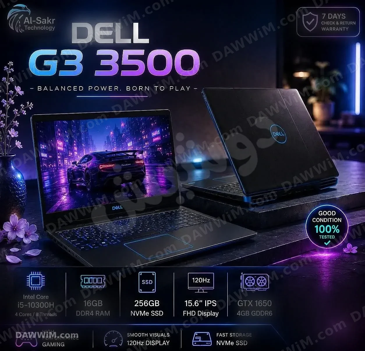 لابتوب Dell G3 3500 بمعالج i5 و16GB رام