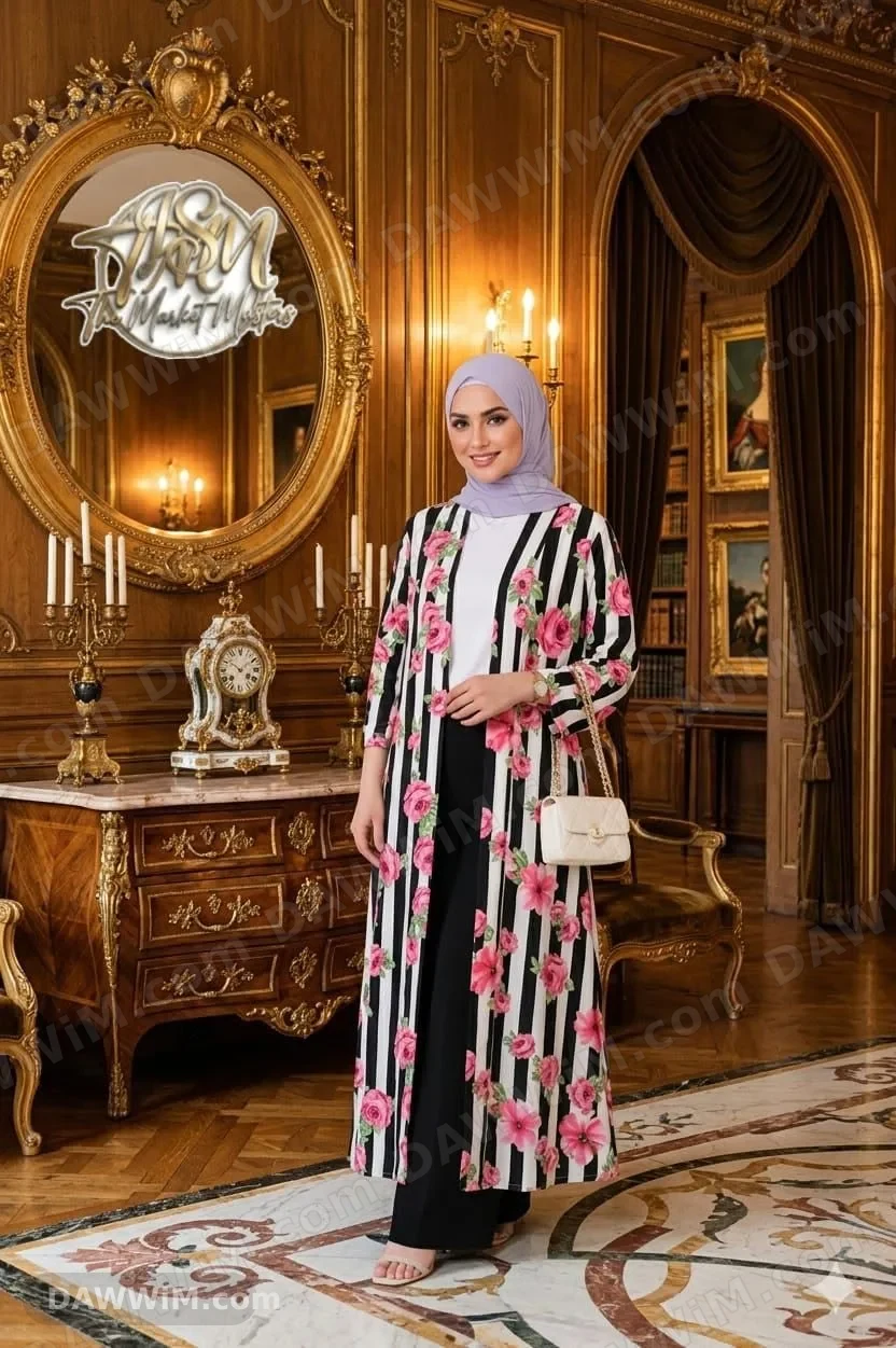 طقم نسائي محتشم 3 قطع بتصاميم متنوعة