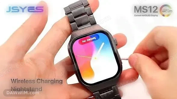 ساعة ذكية JSYES MS12 بشاشة AMOLED 3D
