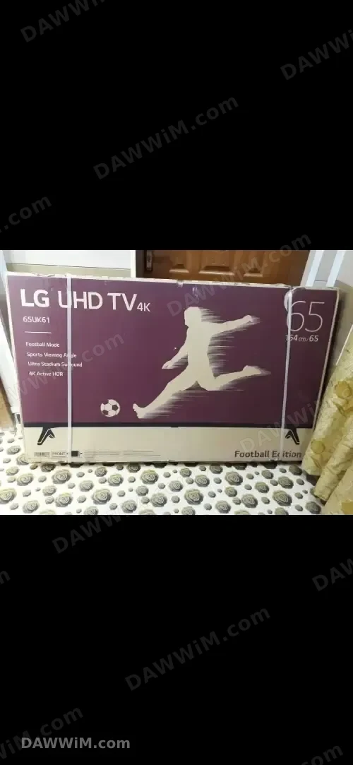 شاشة LG UHD TV 4K مقاس 65 بوصة مستعملة شهرين