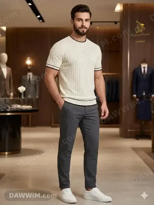 كنزة رجالية قبة مدورة ZARA