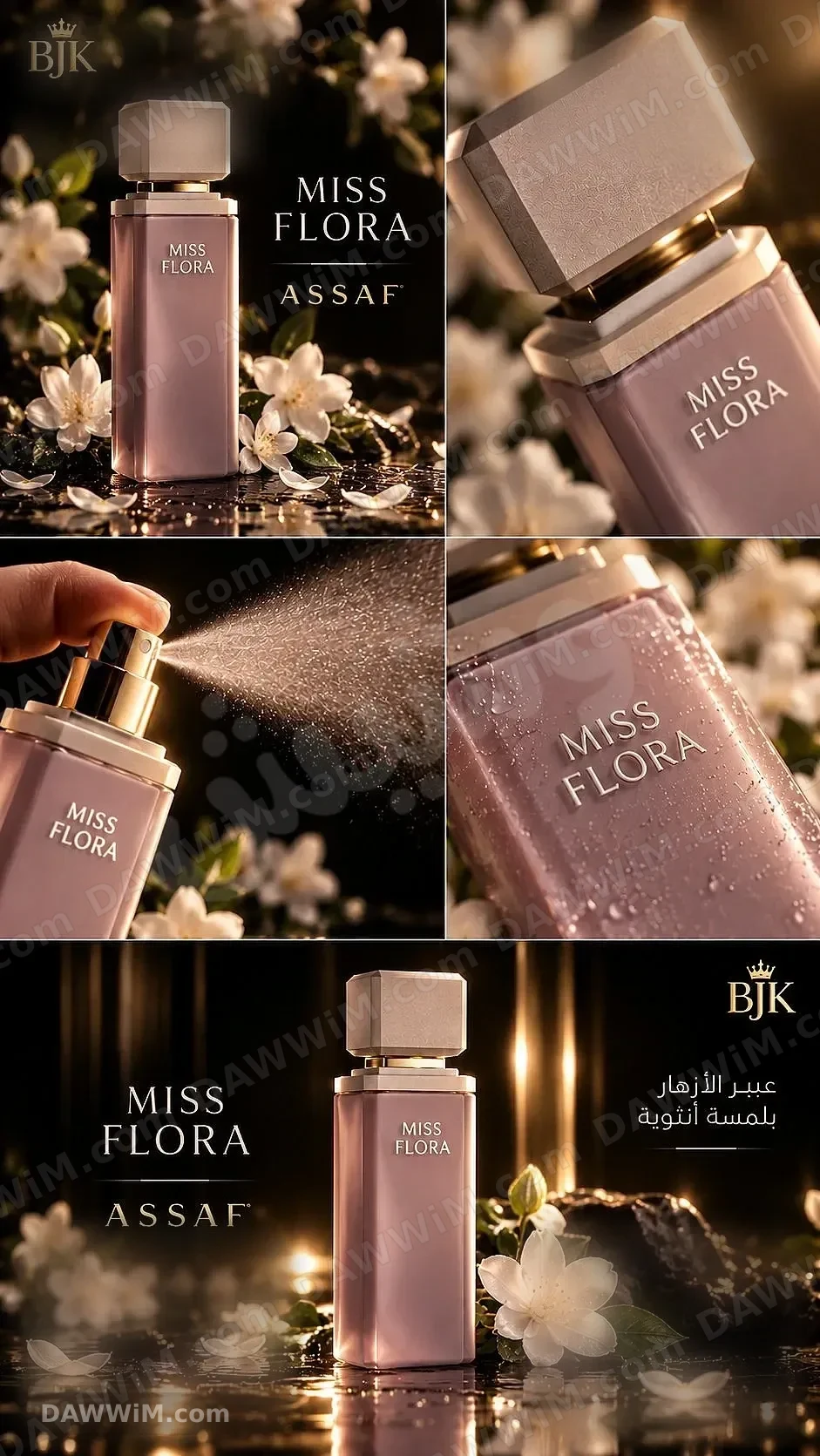 مجموعة عطور دار عساف النسائية - ثلاث عطور في صندوق واحد