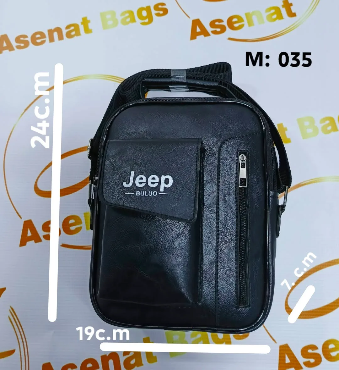 حقيبة رجالية كتف ماركة Jeep - مقاس 19×24×7 سم