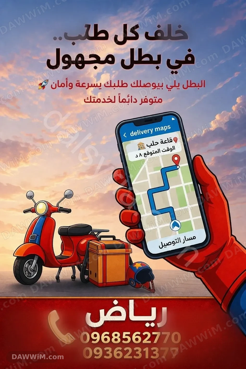 خدمة توصيل دليفري في حلب
