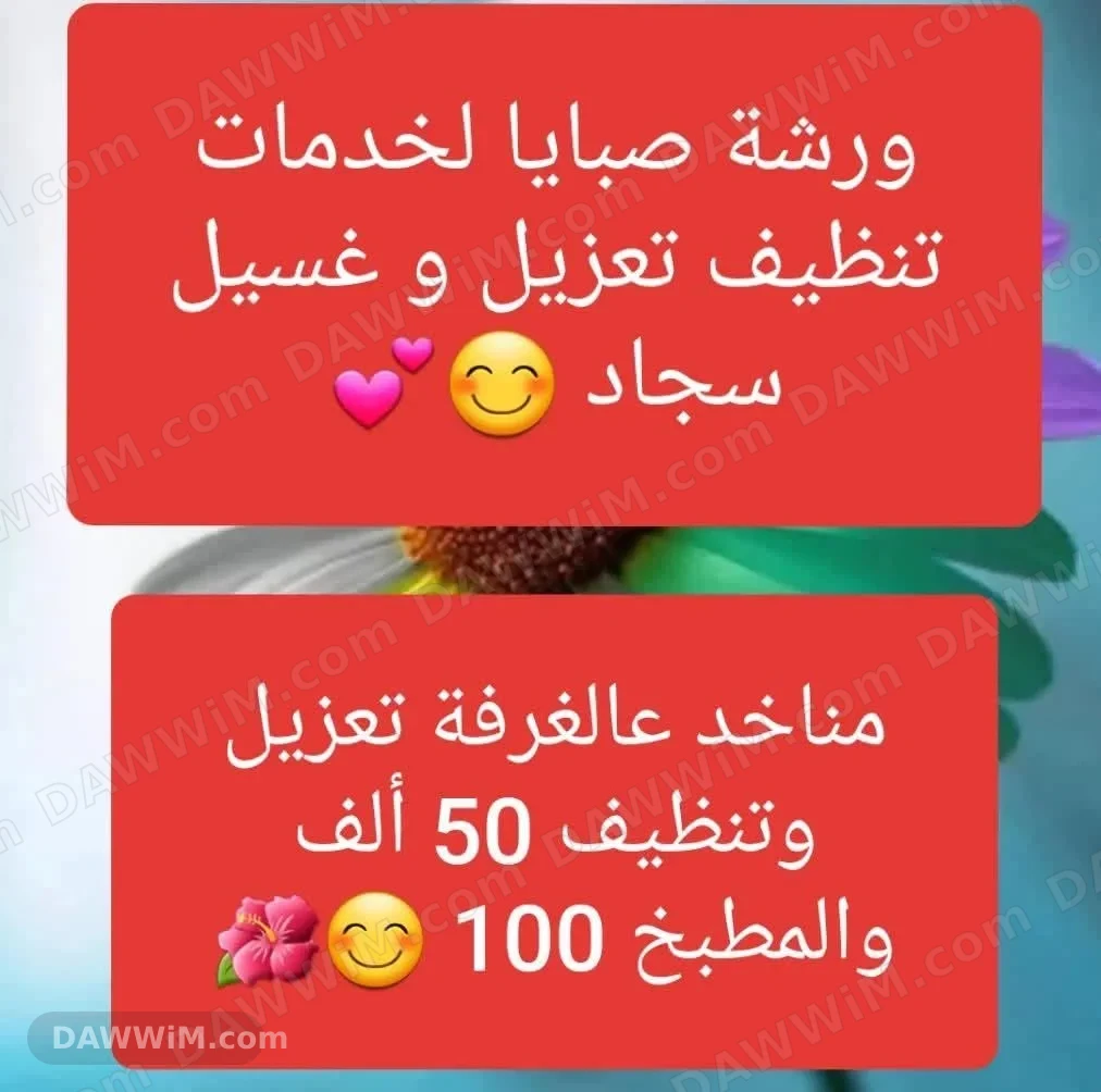 ورشة عاملات لتنظيف المنازل وتعزيل وغسيل سجاد في دمشق