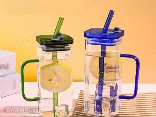 كوب زجاجي مع شاليمون 380 مل