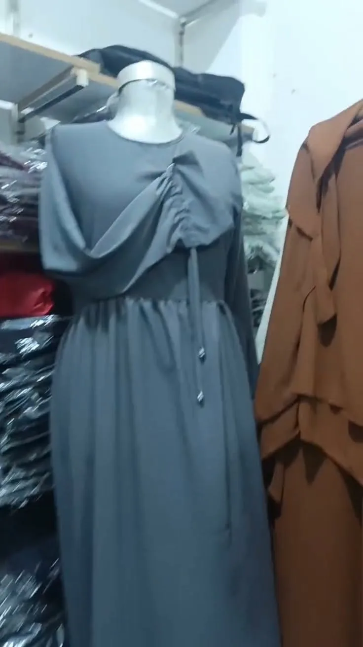 طقم شرعي 3 قطع - فستان مع أسدال ونقاب