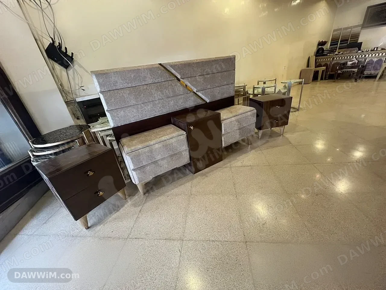 غرفة نوم ملامين 7 قطع مع إنارة داخلية
