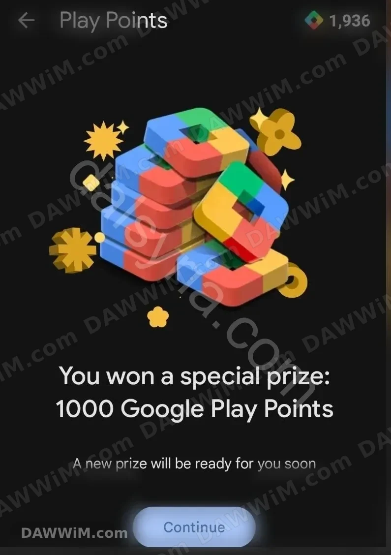 خدمة تفعيل الجائزة الأسبوعية لنقاط جوجل بلاي Google Play Points