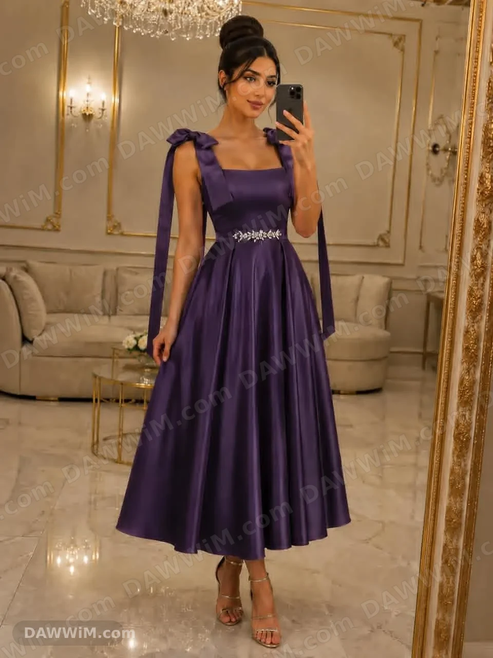 فستان ساتان