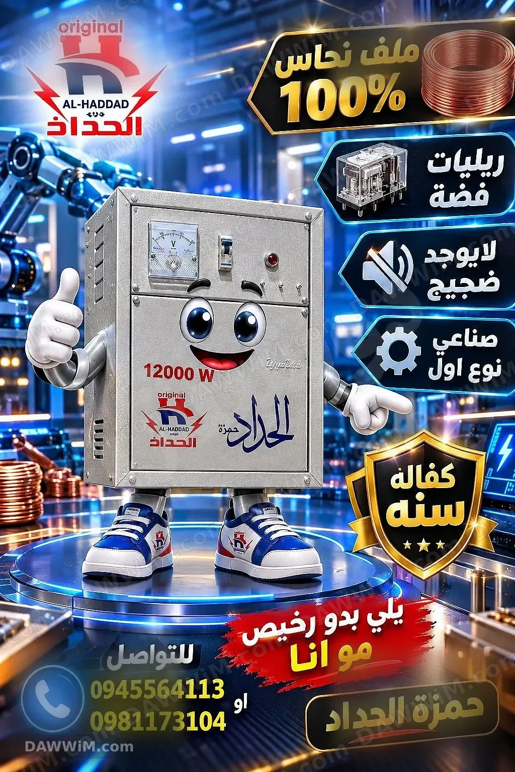 منظمات جهد كهربائية من الحداد بقدرات متنوعة