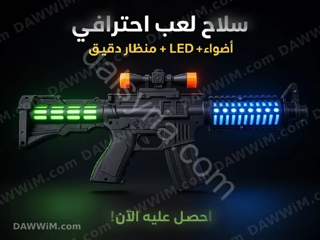 سلاح ألعاب مضيء مع منظار