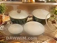 أطقم عشاء Stoneware فاخرة بأحجام متنوعة