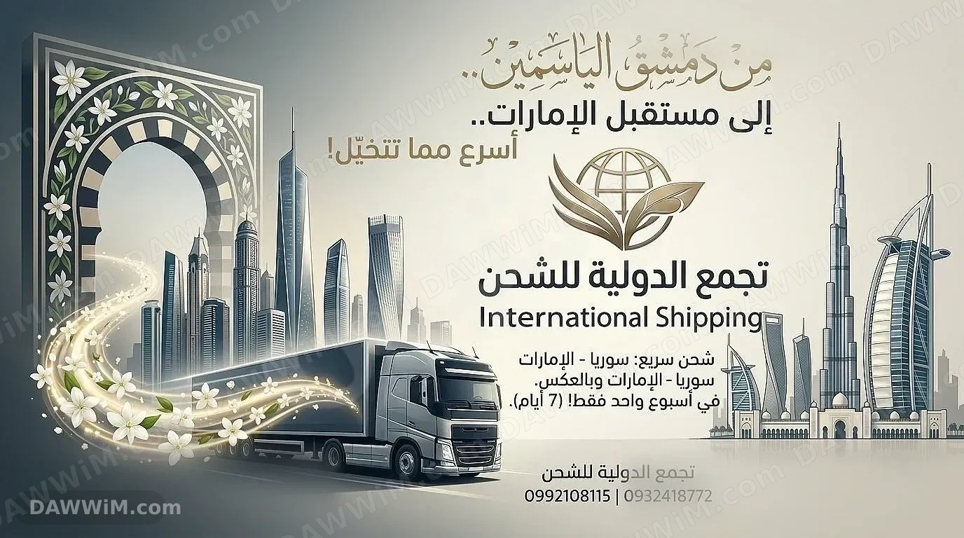 خدمة الشحن البري السريع بين سوريا والإمارات