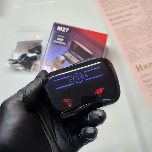 سماعات بلوتوث M27 مع شاشة LED وباور بنك