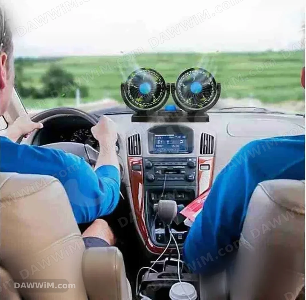 مروحة تابلو سيارة مزدوجة
