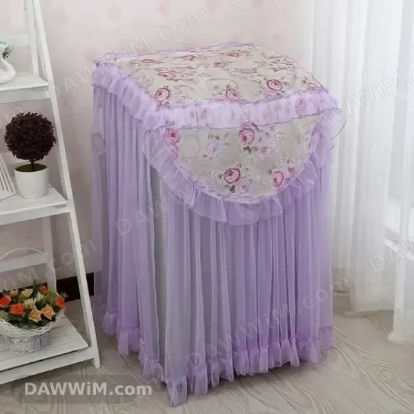 غطاء غسالة دانتيل مع قماش علوي